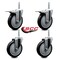 Service Caster 5 Inch Black Polyurethane Swivel 34 Inch Threaded Stem Caster Set 2 Total Lock Brakes SCC-TSTTL20S514-PPUB-BLK-34212-2-S-2 - alternate 5